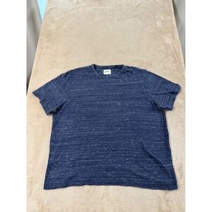 Pact Organic T-Shirt Mens XL Navy Blue Space Dye Slub Short Sleeve cotton EUC